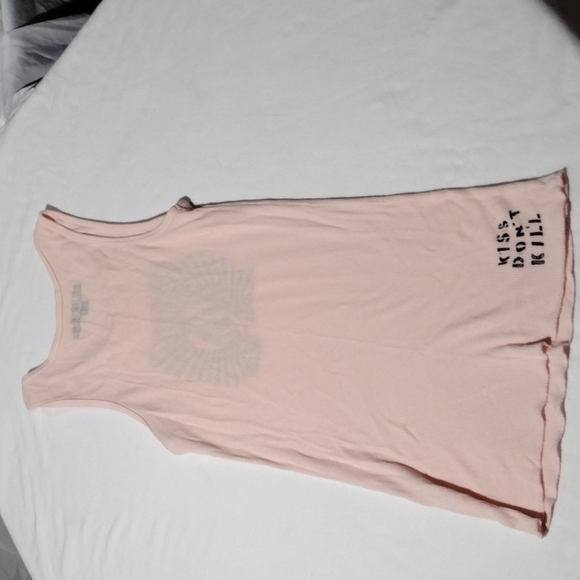 Volcom medium tank top pink with black. Small pin hole. See pic - Picture 2 of 7